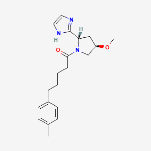 1-[(2S,4R)-2-(1H-imidazol-2-yl)-4-methoxypyrrolidin-1-yl]-5-(4-methylphenyl)pentan-1-one