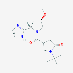 1-tert-butyl-4-[(2S,4R)-2-(1H-imidazol-2-yl)-4-methoxypyrrolidine-1-carbonyl]pyrrolidin-2-one