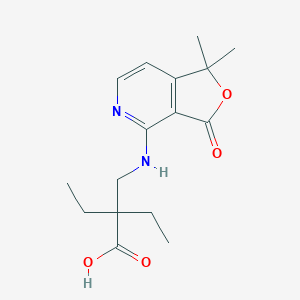 2-[[(1,1-Dimethyl-3-oxofuro[3,4-c]pyridin-4-yl)amino]methyl]-2-ethylbutanoic acid