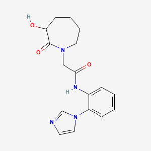 2-(3-hydroxy-2-oxoazepan-1-yl)-N-(2-imidazol-1-ylphenyl)acetamide