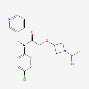 2-(1-acetylazetidin-3-yl)oxy-N-(4-chlorophenyl)-N-(pyridin-3-ylmethyl)acetamide