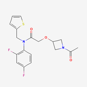 2-(1-acetylazetidin-3-yl)oxy-N-(2,4-difluorophenyl)-N-(thiophen-2-ylmethyl)acetamide