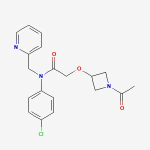 2-(1-acetylazetidin-3-yl)oxy-N-(4-chlorophenyl)-N-(pyridin-2-ylmethyl)acetamide