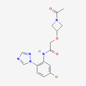 2-(1-acetylazetidin-3-yl)oxy-N-[5-bromo-2-(1,2,4-triazol-1-yl)phenyl]acetamide