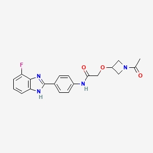 2-(1-acetylazetidin-3-yl)oxy-N-[4-(4-fluoro-1H-benzimidazol-2-yl)phenyl]acetamide