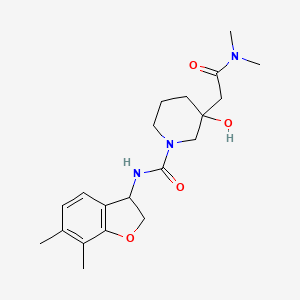 3-[2-(dimethylamino)-2-oxoethyl]-N-(6,7-dimethyl-2,3-dihydro-1-benzofuran-3-yl)-3-hydroxypiperidine-1-carboxamide