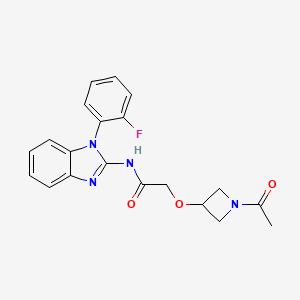 2-(1-acetylazetidin-3-yl)oxy-N-[1-(2-fluorophenyl)benzimidazol-2-yl]acetamide