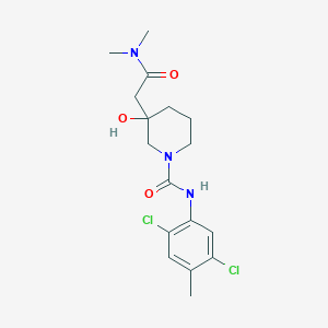 N-(2,5-dichloro-4-methylphenyl)-3-[2-(dimethylamino)-2-oxoethyl]-3-hydroxypiperidine-1-carboxamide