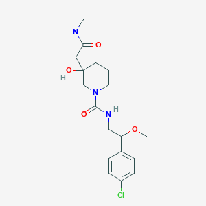 N-[2-(4-chlorophenyl)-2-methoxyethyl]-3-[2-(dimethylamino)-2-oxoethyl]-3-hydroxypiperidine-1-carboxamide