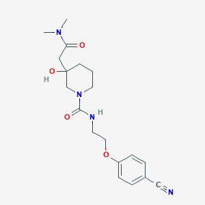 N-[2-(4-cyanophenoxy)ethyl]-3-[2-(dimethylamino)-2-oxoethyl]-3-hydroxypiperidine-1-carboxamide