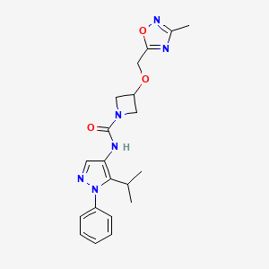 3-[(3-methyl-1,2,4-oxadiazol-5-yl)methoxy]-N-(1-phenyl-5-propan-2-ylpyrazol-4-yl)azetidine-1-carboxamide