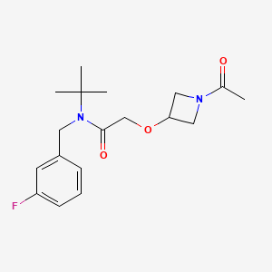 2-(1-acetylazetidin-3-yl)oxy-N-tert-butyl-N-[(3-fluorophenyl)methyl]acetamide