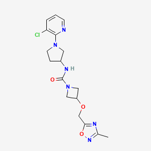 N-[1-(3-chloropyridin-2-yl)pyrrolidin-3-yl]-3-[(3-methyl-1,2,4-oxadiazol-5-yl)methoxy]azetidine-1-carboxamide