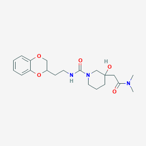 N-[2-(2,3-dihydro-1,4-benzodioxin-3-yl)ethyl]-3-[2-(dimethylamino)-2-oxoethyl]-3-hydroxypiperidine-1-carboxamide