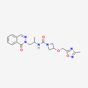 molecular formula C19H22N6O4 B6978132 3-[(3-methyl-1,2,4-oxadiazol-5-yl)methoxy]-N-[1-(1-oxophthalazin-2-yl)propan-2-yl]azetidine-1-carboxamide 