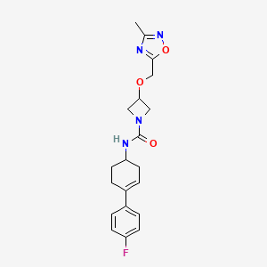 N-[4-(4-fluorophenyl)cyclohex-3-en-1-yl]-3-[(3-methyl-1,2,4-oxadiazol-5-yl)methoxy]azetidine-1-carboxamide