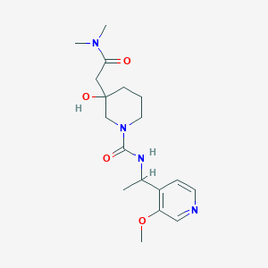 3-[2-(dimethylamino)-2-oxoethyl]-3-hydroxy-N-[1-(3-methoxypyridin-4-yl)ethyl]piperidine-1-carboxamide