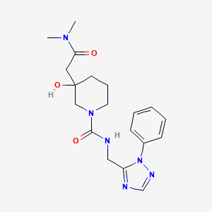 3-[2-(dimethylamino)-2-oxoethyl]-3-hydroxy-N-[(2-phenyl-1,2,4-triazol-3-yl)methyl]piperidine-1-carboxamide