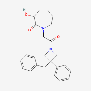 1-[2-(3-Benzyl-3-phenylazetidin-1-yl)-2-oxoethyl]-3-hydroxyazepan-2-one