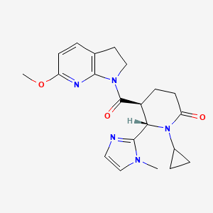 (5S,6S)-1-cyclopropyl-5-(6-methoxy-2,3-dihydropyrrolo[2,3-b]pyridine-1-carbonyl)-6-(1-methylimidazol-2-yl)piperidin-2-one