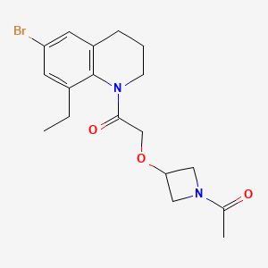 2-(1-acetylazetidin-3-yl)oxy-1-(6-bromo-8-ethyl-3,4-dihydro-2H-quinolin-1-yl)ethanone