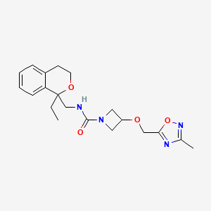 N-[(1-ethyl-3,4-dihydroisochromen-1-yl)methyl]-3-[(3-methyl-1,2,4-oxadiazol-5-yl)methoxy]azetidine-1-carboxamide