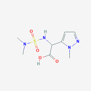 molecular formula C8H14N4O4S B6978251 2-(Dimethylsulfamoylamino)-2-(2-methylpyrazol-3-yl)acetic acid 