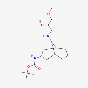 tert-butyl N-[9-[(2-hydroxy-3-methoxypropyl)amino]-3-bicyclo[3.3.1]nonanyl]carbamate