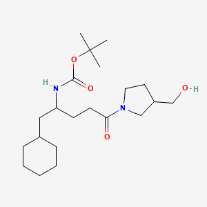 tert-butyl N-[1-cyclohexyl-5-[3-(hydroxymethyl)pyrrolidin-1-yl]-5-oxopentan-2-yl]carbamate