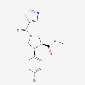 methyl (3S,4R)-4-(4-bromophenyl)-1-(1,3-thiazole-5-carbonyl)pyrrolidine-3-carboxylate