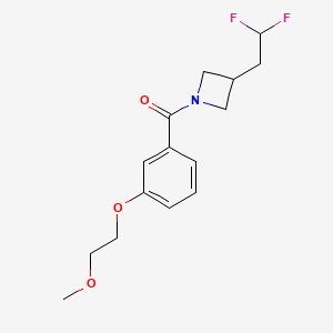 [3-(2,2-Difluoroethyl)azetidin-1-yl]-[3-(2-methoxyethoxy)phenyl]methanone