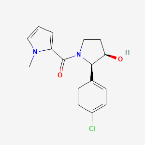 [(2R,3R)-2-(4-chlorophenyl)-3-hydroxypyrrolidin-1-yl]-(1-methylpyrrol-2-yl)methanone