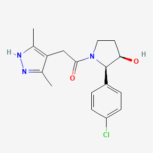 1-[(2R,3R)-2-(4-chlorophenyl)-3-hydroxypyrrolidin-1-yl]-2-(3,5-dimethyl-1H-pyrazol-4-yl)ethanone