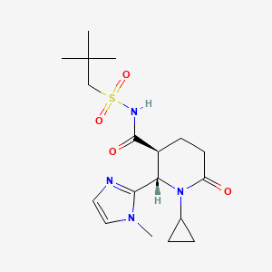 molecular formula C18H28N4O4S B6978318 (2S,3S)-1-cyclopropyl-N-(2,2-dimethylpropylsulfonyl)-2-(1-methylimidazol-2-yl)-6-oxopiperidine-3-carboxamide 