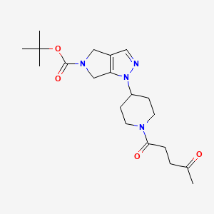 molecular formula C20H30N4O4 B6978325 Tert-butyl 1-[1-(4-oxopentanoyl)piperidin-4-yl]-4,6-dihydropyrrolo[3,4-c]pyrazole-5-carboxylate 