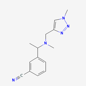 3-[1-[Methyl-[(1-methyltriazol-4-yl)methyl]amino]ethyl]benzonitrile