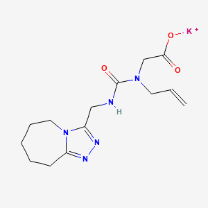 potassium;2-[prop-2-enyl(6,7,8,9-tetrahydro-5H-[1,2,4]triazolo[4,3-a]azepin-3-ylmethylcarbamoyl)amino]acetate