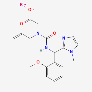 molecular formula C18H21KN4O4 B6978385 Potassium;2-[[(2-methoxyphenyl)-(1-methylimidazol-2-yl)methyl]carbamoyl-prop-2-enylamino]acetate 