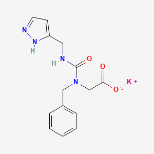 potassium;2-[benzyl(1H-pyrazol-5-ylmethylcarbamoyl)amino]acetate