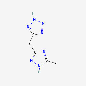 5-[(5-methyl-1H-1,2,4-triazol-3-yl)methyl]-2H-tetrazole