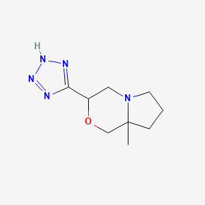 molecular formula C9H15N5O B6978432 8a-methyl-3-(2H-tetrazol-5-yl)-1,3,4,6,7,8-hexahydropyrrolo[2,1-c][1,4]oxazine 