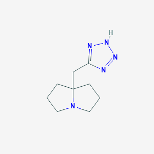 molecular formula C9H15N5 B6978448 8-(2H-tetrazol-5-ylmethyl)-1,2,3,5,6,7-hexahydropyrrolizine 