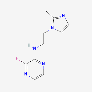 3-fluoro-N-[2-(2-methylimidazol-1-yl)ethyl]pyrazin-2-amine