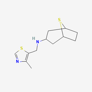 N-[(4-methyl-1,3-thiazol-5-yl)methyl]-8-thiabicyclo[3.2.1]octan-3-amine