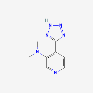 molecular formula C8H10N6 B6978479 N,N-dimethyl-4-(2H-tetrazol-5-yl)pyridin-3-amine 