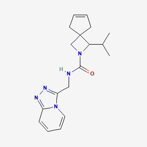 3-propan-2-yl-N-([1,2,4]triazolo[4,3-a]pyridin-3-ylmethyl)-2-azaspiro[3.4]oct-6-ene-2-carboxamide