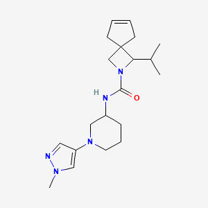 molecular formula C20H31N5O B6978496 N-[1-(1-methylpyrazol-4-yl)piperidin-3-yl]-3-propan-2-yl-2-azaspiro[3.4]oct-6-ene-2-carboxamide 