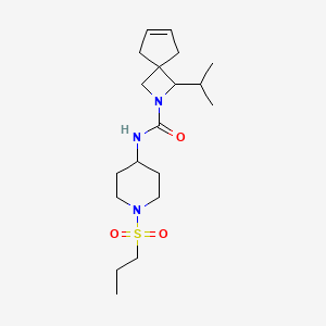 3-propan-2-yl-N-(1-propylsulfonylpiperidin-4-yl)-2-azaspiro[3.4]oct-6-ene-2-carboxamide