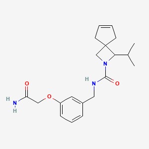 N-[[3-(2-amino-2-oxoethoxy)phenyl]methyl]-3-propan-2-yl-2-azaspiro[3.4]oct-6-ene-2-carboxamide