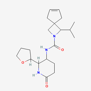 molecular formula C20H31N3O3 B6978518 N-[6-oxo-2-(oxolan-2-yl)piperidin-3-yl]-3-propan-2-yl-2-azaspiro[3.4]oct-6-ene-2-carboxamide 